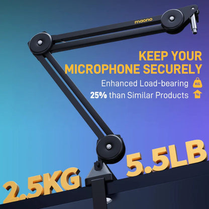 Maono BA37 Adjustable Heavy Duty Microphone Suspension Boom Arm Stand