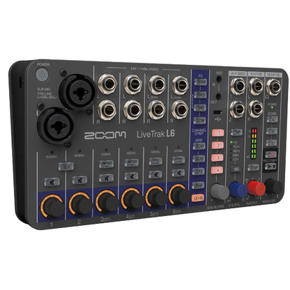 Zoom LiveTrak L6 10 Channel Compact Digital Mixer and Multitrack Recorder Audio Interface