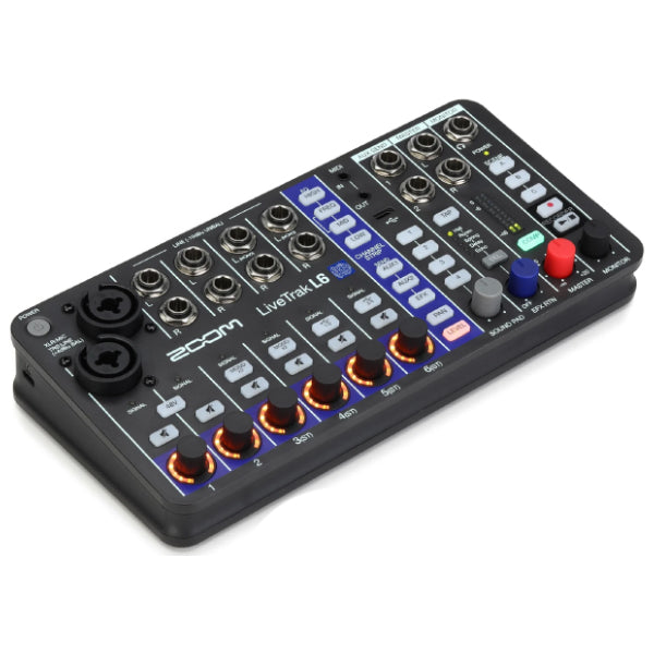 Zoom LiveTrak L6 10 Channel Compact Digital Mixer and Multitrack Recorder Audio Interface