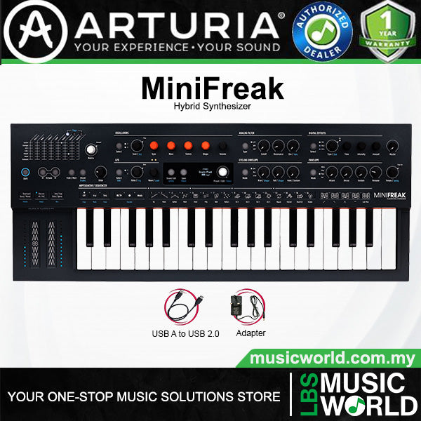 Arturia MiniFreak 37 Key 6 Voice Polyphonic Hybrid Keyboard Synthesizer