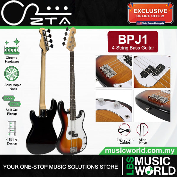 ZTA BPJ1 Precision Electric Bass Package with Amplifier Bundle Set