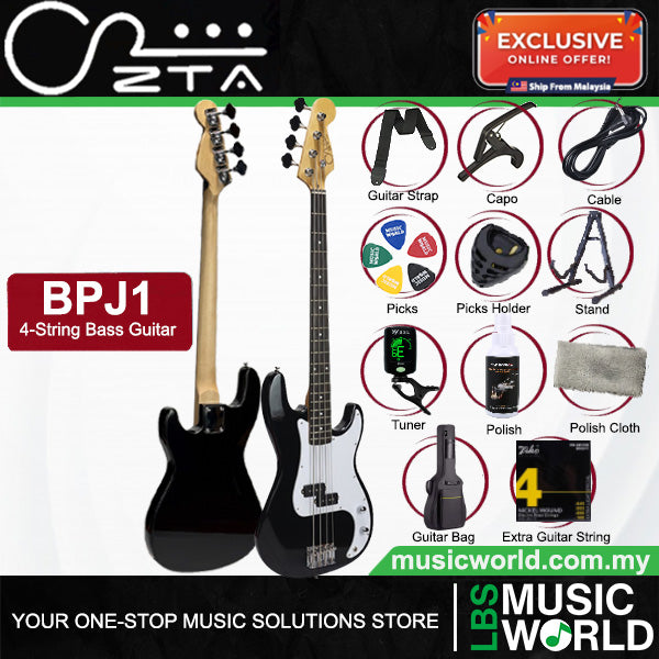 ZTA BPJ1 Precision Electric Bass Package with Amplifier Bundle Set