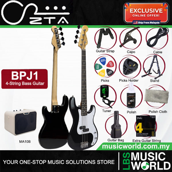 ZTA BPJ1 Precision Electric Bass Package with Amplifier Bundle Set