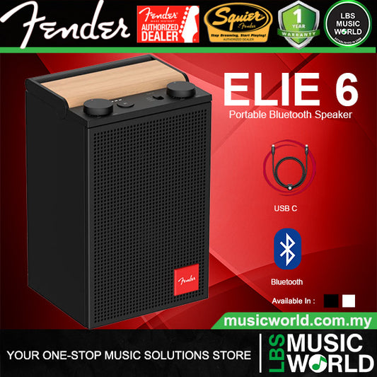 Fender ELIE 6 60 Watt 4 Channel Portable Bluetooth Speaker with Built In Battery and Subwoofer