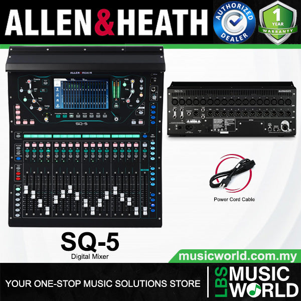 Allen & Heath SQ-5 48-Channel Compact Digital Mixer With 7 Inch Touchscreen (SQ5 SQ 5)