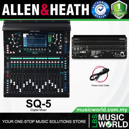 Allen & Heath SQ-5 48-Channel Compact Digital Mixer With 7 Inch Touchscreen (SQ5 SQ 5)