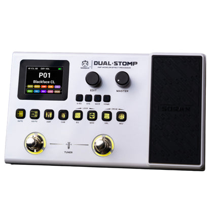 SORAN Dual Stomp Pedal Amp Modeling Multi Effects Electric Guitar And Bass Processor