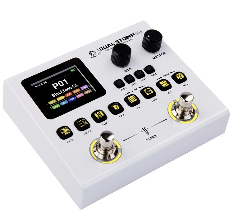 SORAN Dual Stomp Pedal Amp Modeling Multi Effects Electric Guitar And Bass Processor