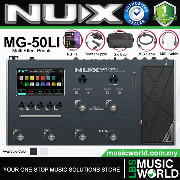 Nux MG-50Li Amp Modeler Multi Effects Electric Guitar Processor Pedal (MG50Li)