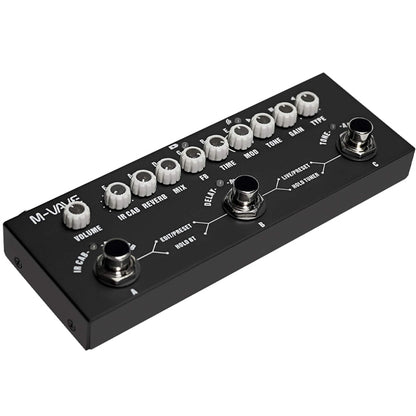 M-VAVE Cube Baby Compact Multi Effects Pedal with Rechargeable Battery for Acoustic Electric Bass Guitar (CubeBaby)