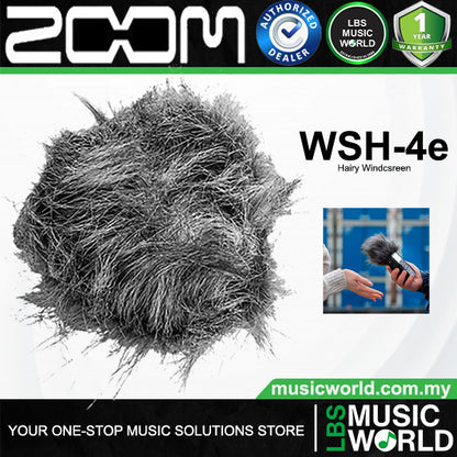 Zoom WSH-4e Hairy Windscreen For H4essential And H6essential Handy Recorder