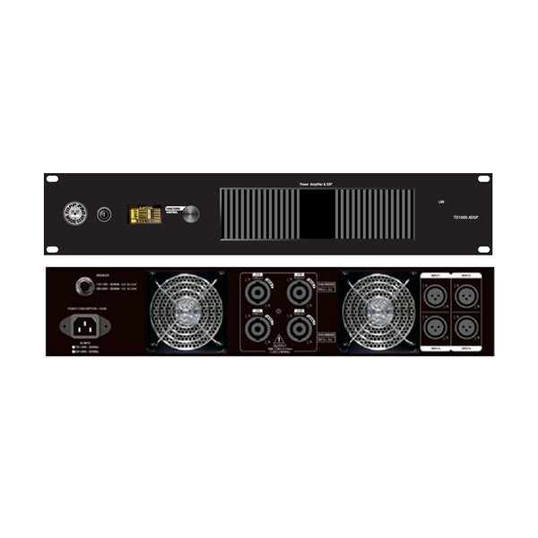 Topp Pro TD1000.4 DSP 1000 Watt 4 Channel Power Amp Amplifier Built in DSP Processing