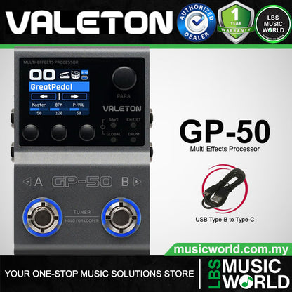Valeton GP-50 Multi Effects Processor SnapTone And IR Loader (GP50)