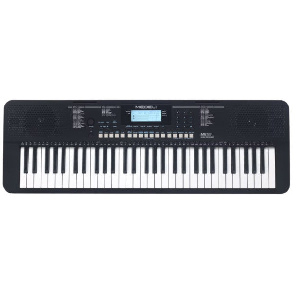 Medeli MK110 61 Keys Portable Keyboard Complete Package with Original Adapter - Black