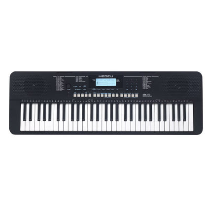 Medeli MK110 61 Keys Portable Keyboard Complete Package with Original Adapter - Black
