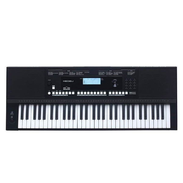 Medeli MK300 61 Keys Portable Keyboard Complete Package With Music Rest - Black