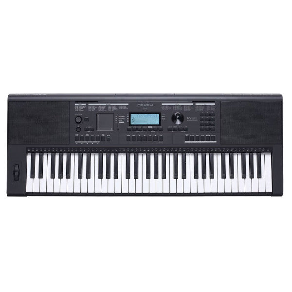 Medeli MK401 61 Keys Portable Keyboard Full Complete Package with Touch Response - Black