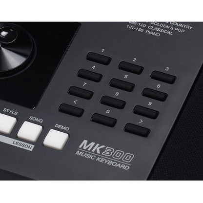 Medeli MK300 61 Keys Portable Keyboard Complete Package With Music Rest - Black