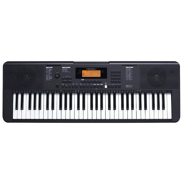 Medeli MK200 61 Keys Portable Keyboard Complete Package with Original Adapter  - Black