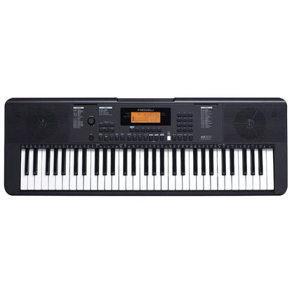 Medeli MK200 61 Keys Portable Keyboard Complete Package with Original Adapter  - Black