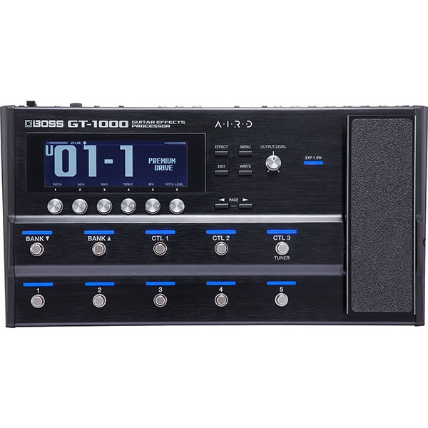 Boss GT-1000 Guitar Multi Effects USB Pedal Basic Package with Amplifier Modeling (GT1000)