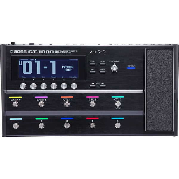 Boss GT-1000 Guitar Multi Effects USB Pedal Basic Package with Amplifier Modeling (GT1000)