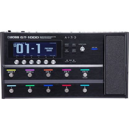 Boss GT-1000 Guitar Multi Effects USB Pedal Basic Package with Amplifier Modeling (GT1000)