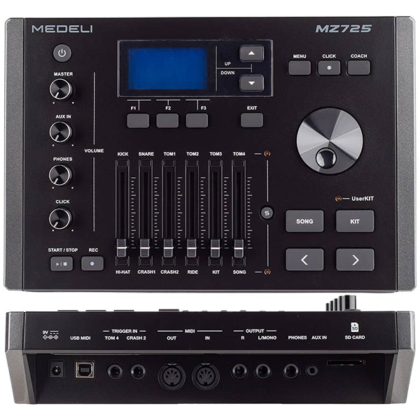 Medeli MZ725 Digital Electric Drum Set Package with Throne