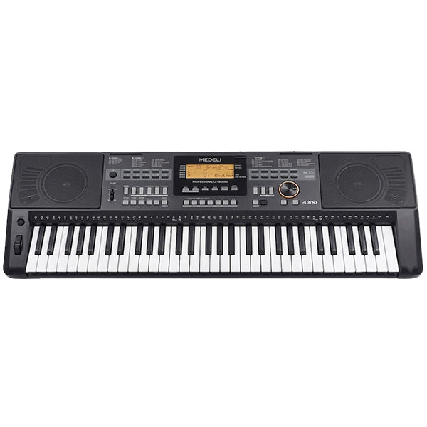 Medeli A300 61 Key Portable Keyboard Complete Package with Original Adapter
