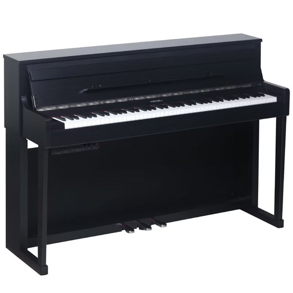 Medeli UP605 88 Keys Upright Piano Package with Woodgrain Finish Built in Bluetooth MIDI and Audio