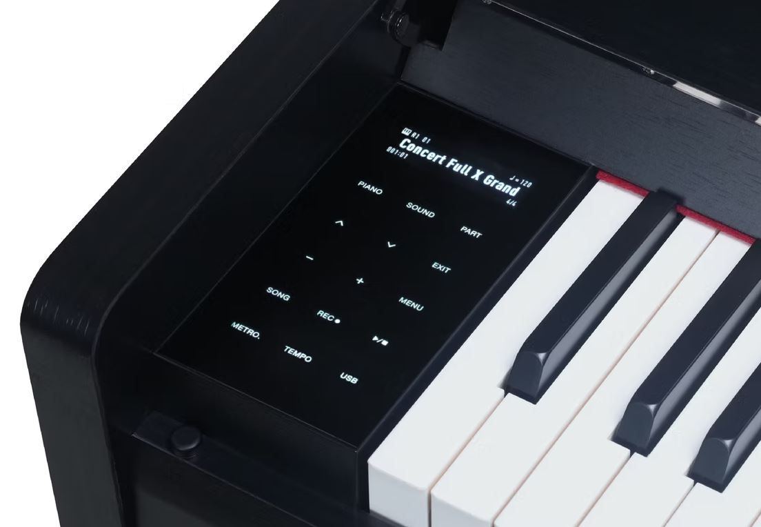 Medeli UP605 88 Keys Upright Piano Package with Woodgrain Finish Built in Bluetooth MIDI and Audio