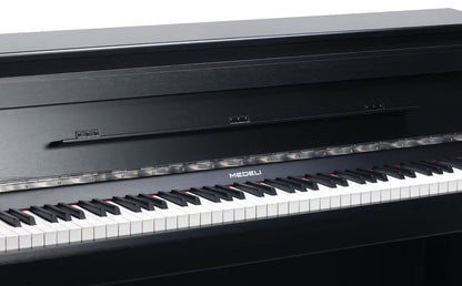 Medeli UP605 88 Keys Upright Piano Package with Woodgrain Finish Built in Bluetooth MIDI and Audio