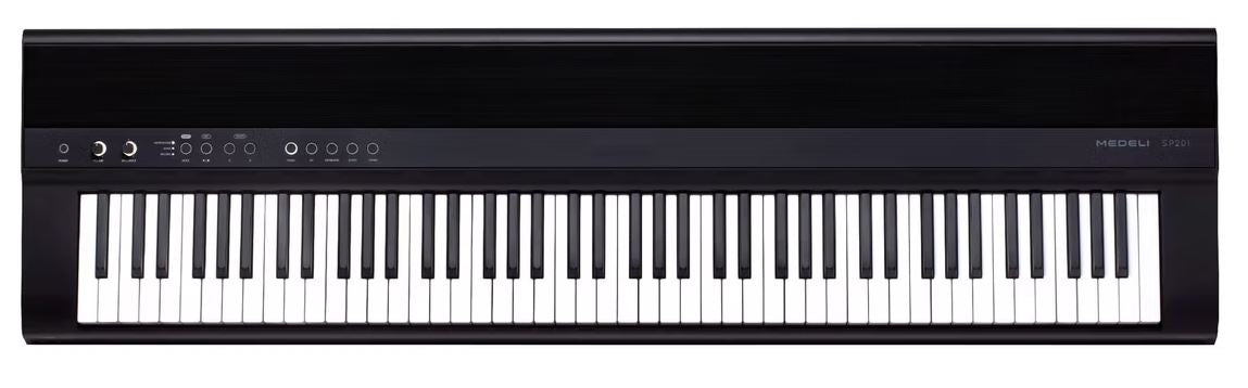 Medeli SP201 88 Keys Slim Digital Piano Built in Stereo Speaker and Companion App Package