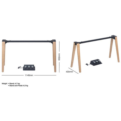 Medeli ST460 4 Legs Wooden Stand With 3 Pedals For SP-C120 And SP-A500