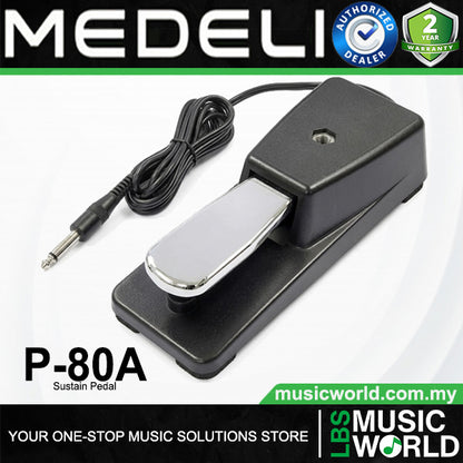 Medeli P-80A Keyboard Sustain Damper Pedal with Switchable Polarity