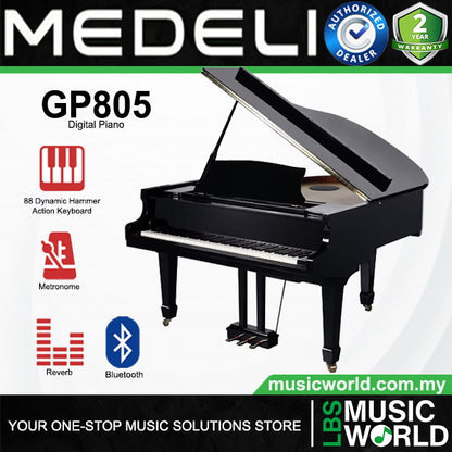 Medeli GP805 88 Keys Grand Piano Built in Bluetooth Metronome and OLED Display