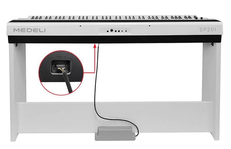 Medeli SP201 88 Keys Slim Digital Piano Built in Stereo Speaker and Companion App Package