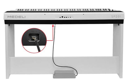 Medeli SP201 88 Keys Slim Digital Piano Built in Stereo Speaker and Companion App Package
