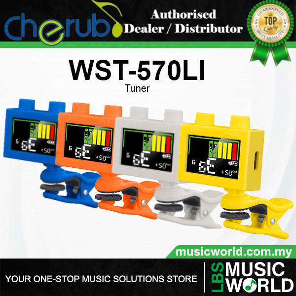 Cherub WST-570LI Clip On Chromatic Tuner For Any Instrument With LCD Display (WST570LI)