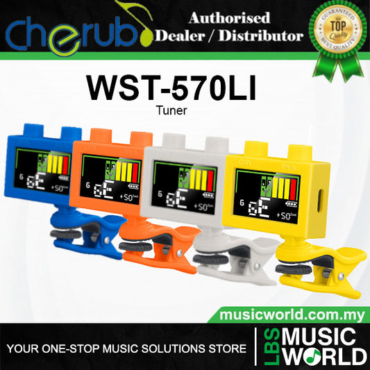 Cherub WST-570LI Clip On Chromatic Tuner For Any Instrument With LCD Display (WST570LI)