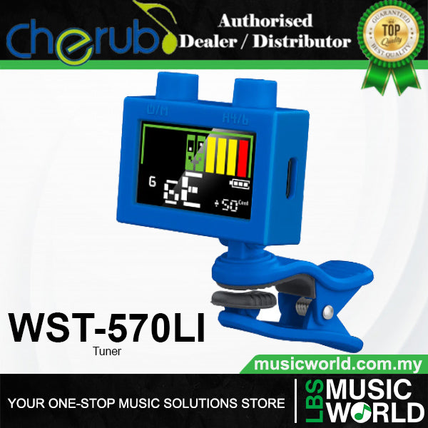 Cherub WST-570LI Clip On Chromatic Tuner For Any Instrument With LCD Display (WST570LI)