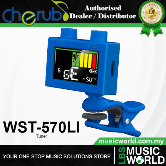 Cherub WST-570LI Clip On Chromatic Tuner For Any Instrument With LCD Display (WST570LI)