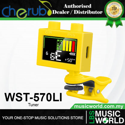 Cherub WST-570LI Clip On Chromatic Tuner For Any Instrument With LCD Display (WST570LI)
