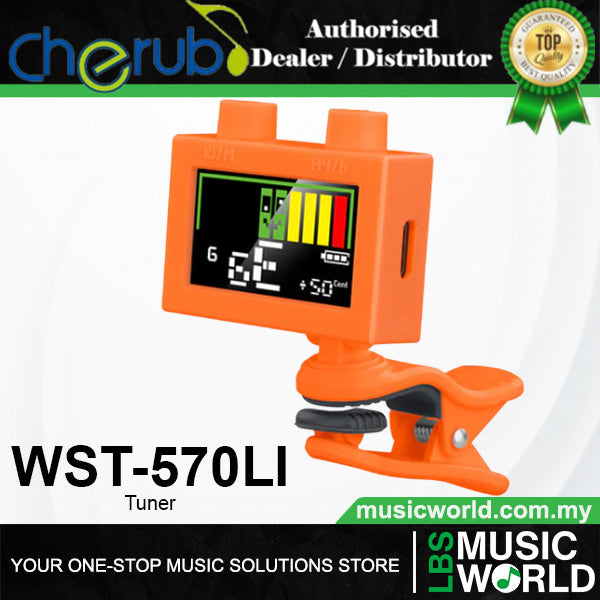 Cherub WST-570LI Clip On Chromatic Tuner For Any Instrument With LCD Display (WST570LI)
