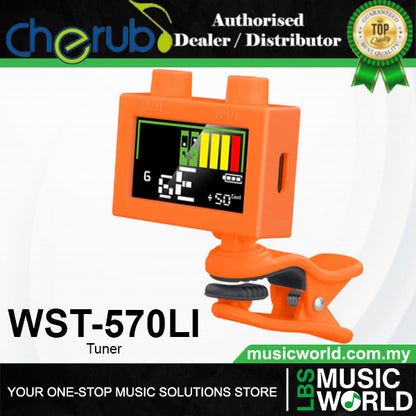 Cherub WST-570LI Clip On Chromatic Tuner For Any Instrument With LCD Display (WST570LI)