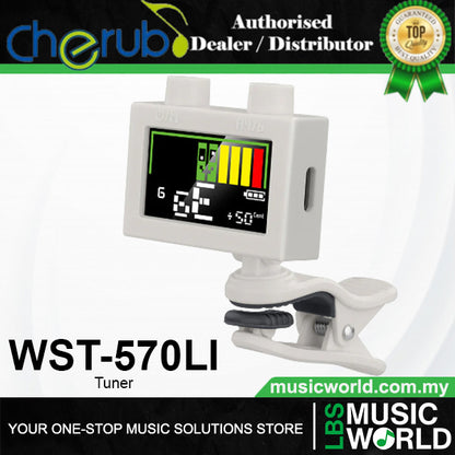 Cherub WST-570LI Clip On Chromatic Tuner For Any Instrument With LCD Display (WST570LI)