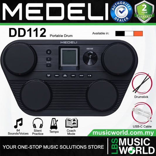 Medeli DD112 Portable Tabletop Electric Drum with Built In Speaker