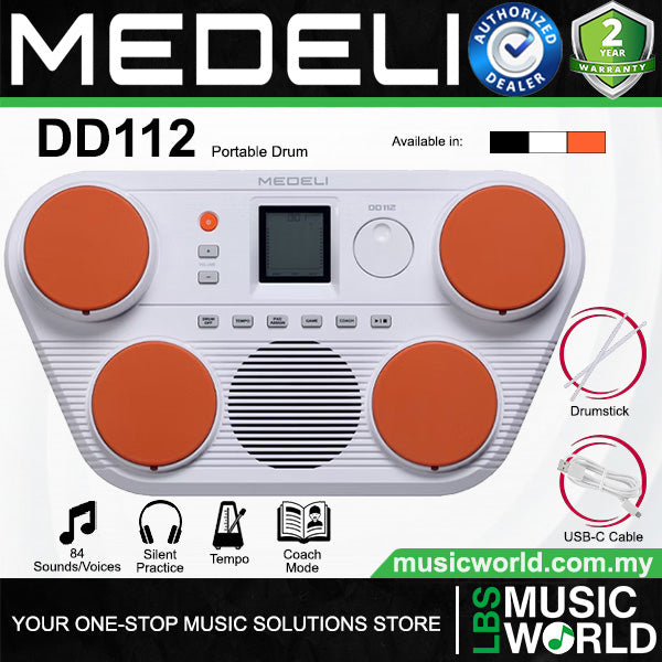 Medeli DD112 Portable Tabletop Electric Drum with Built In Speaker