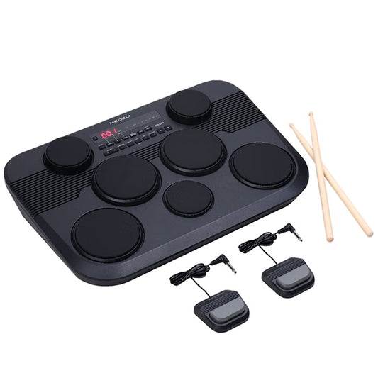 Medeli DD221 7 Pads Portable Tabletop Electric Drum with USB and Built In Speaker