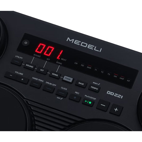Medeli DD221 7 Pads Portable Tabletop Electric Drum with USB and Built In Speaker
